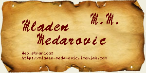 Mladen Medarović vizit kartica